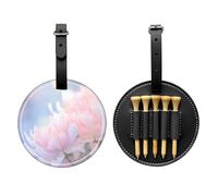 WBQLSL Flower Close-up Fashionable Printed Golf tee Storage Bag - Lightweight Design for Quick tee Storage