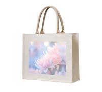 WBQLSL Flower close-up Printed Canvas Tote | Lightweight Storage Bag Perfect for the Beach, Picnics, and Everyday Shopping