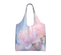 WBQLSL Flower close-up Printed Shoulder Bag - Suitable for sturdy canvas bags, shopping bags, Black, One Size