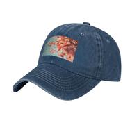 WBQLSL Flying Petals One Size Print Cowboy hat - Adjustable, Suitable for Hiking, Traveling and Various Occasions. Navy Blue