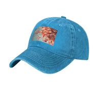 WBQLSL Flying Petals One Size Print Cowboy hat - Adjustable, Suitable for Hiking, Traveling and Various Occasions. Blue