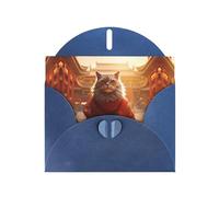 WBQLSL Forbidden City and Cats Blue Pattern Cards - Perfect for Valentine's Day and anniversaries, expressing love and blessings