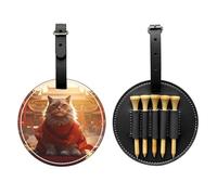WBQLSL Forbidden City and Cats Fashionable Printed Golf tee Storage Bag - Lightweight Design for Quick tee Storage