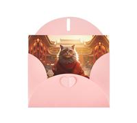 WBQLSL Forbidden City and Cats Pink Pattern Cards - Perfect for Valentine's Day and anniversaries, expressing love and blessings