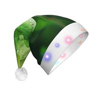 WBQLSL four-leaf cloverChristmas hat with LED lights, perfect for costume parties, stage performances, and school events.