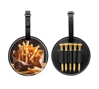 WBQLSL French Fried Potatoes Fashionable Printed Golf tee Storage Bag - Lightweight Design for Quick tee Storage