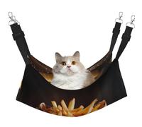 WBQLSL French Fried Potatoes Medium Printed cat cage Hanging Hammock - Suitable for Cats, Ferrets, Puppies, Rabbits, Small Animals