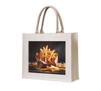 WBQLSL french fried potatoes Printed Canvas Tote | Lightweight Storage Bag Perfect for the Beach, Picnics, and Everyday Shopping
