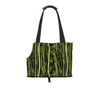 WBQLSL Fresh bamboo Patterned Pet Travel Bag - Small Pet Shoulder Bag for Cars and People