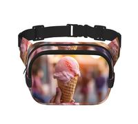 WBQLSL Frozen Yogurt Patterned Stylish Waist Bag, Lightweight Travel Sports Bag, Waterproof and wear-Resistant
