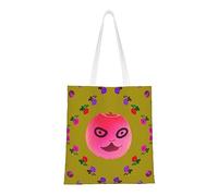 WBQLSL Funny Face Peach Shopping Bag, Unisex Hand Tote Lightweight Canvas Bag, Suitable for Shopping, Event Promotion, Travel, Work Reusable Tote Bag,