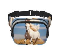 WBQLSL Galloping Stallion Patterned Stylish Waist Bag, Lightweight Travel Sports Bag, Waterproof and wear-Resistant