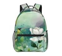WBQLSL Gardenia Flowers Birds Casual Backpack, Laptop Backpack for Travel Hiking Business Camping Gym
