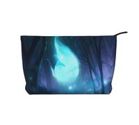 WBQLSL ghost Corduroy cosmetic bag - travel storage bag, can hold lipstick, powder and other cosmetics