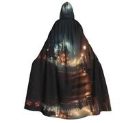 WBQLSL Ghost Town Mania Adult Hooded Cloak Hooded cape suitable for role-playing and theme parties