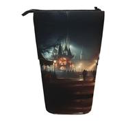 WBQLSL Ghost Town Mania Printed Retractable Pencil case, Perfect for Makeup, Stationery, or a Coin Purse.