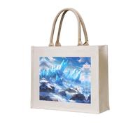 WBQLSL glaciers Patterned Beach Tote | Perfect for the Beach, Picnics, Travel, and Poolside Leisure