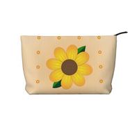 WBQLSL Golden Sunflower Corduroy cosmetic bag - travel storage bag, can hold lipstick, powder and other cosmetics