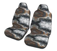 WBQLSL Golden Waves Chasing Printed Car Seat Covers 2-Piece Pack - Front Seat Backrest Cushions Suitable for Sedans, SUVs, Trucks, Vans