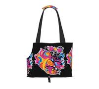 WBQLSL Graffiti Soul Patterned Pet Travel Bag - Small Pet Shoulder Bag for Cars and People