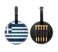 WBQLSL Greek Flag Fashionable Printed Golf tee Storage Bag - Lightweight Design for Quick tee Storage