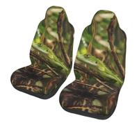 WBQLSL Green Lizard Printed Car Seat Covers - 2-Pack Seat Protectors - Elastic and Breathable Seat Cushions - Suitable for Cars, SUVs, Trucks, Vans