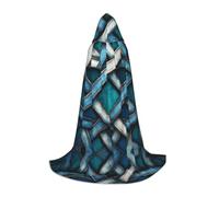 WBQLSL Halloween Costume, Colorful Celtic Knot Printed M Wizard Cape, Suitable for Adults & Teens, Sizes S, M, L Available