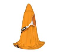WBQLSL Halloween Costume, Cooking spatula Printed M Wizard Cape, Suitable for Adults & Teens, Sizes S, M, L Available