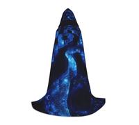 WBQLSL Halloween Costume, Curved maze Printed S Wizard Cape, Suitable for Adults & Teens, Sizes S, M, L Available