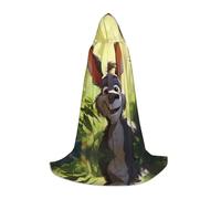 WBQLSL Halloween Costume, Donkey in the Jungle Printed L Wizard Cape, Suitable for Adults & Teens, Sizes S, M, L Available
