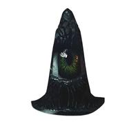 WBQLSL Halloween Costume, Eyes in the Dark Printed M Wizard Cape, Suitable for Adults & Teens, Sizes S, M, L Available
