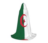 WBQLSL Halloween Costume, Flag of Algeria Printed L Wizard Cape, Suitable for Adults & Teens, Sizes S, M, L Available