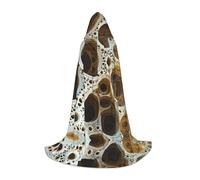 WBQLSL Halloween Costume, Fractal circular lattice Printed L Wizard Cape, Suitable for Adults & Teens, Sizes S, M, L Available