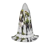 WBQLSL Halloween Costume, Frog King Printed M Wizard Cape, Suitable for Adults & Teens, Sizes S, M, L Available