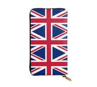 WBQLSL Hand-held leather wallet, 7.5 * 4.1 inch long wallet, secret compartment, storage, protect personal privacy, British flag pattern