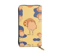 WBQLSL Hand-held leather wallet, 7.5 * 4.1 inch long wallet, secret compartment, storage, protect personal privacy, Crooked Owl pattern