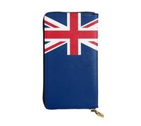 WBQLSL Hand-held leather wallet, 7.5 * 4.1 inch long wallet, secret compartment, storage, protect personal privacy, Flag of the Turks and Caicos Islands pattern