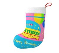 WBQLSL Happy Birthday Balloon Extra Large Decorative Socks (17.7x11 inches) Filled with candy, small toys and surprise gifts