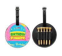 WBQLSL Happy Birthday Balloon Fashionable Printed Golf tee Storage Bag - Lightweight Design for Quick tee Storage