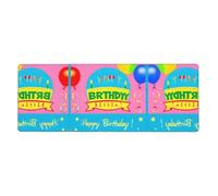 WBQLSL Happy Birthday Balloon Printing Edged Mouse pad Suitable for use in Offices Libraries and Homes (30 cm Ã- 80 cm)