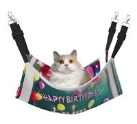 WBQLSL Happy Birthday Beautiful Large Pattern pet Hammock - Sleeping Hammock for Cats, Ferrets, Puppies, Rabbits, Small Animals