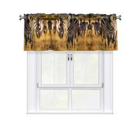 WBQLSL herd of zebras Printed blackout curtains 54x18 inches, for simple partition curtains for doors and windows