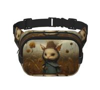 WBQLSL Hermit Patterned Stylish Waist Bag, Lightweight Travel Sports Bag, Waterproof and wear-Resistant