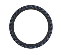WBQLSL High-cool business gingham Printed steering wheel cover - Highly elastic and soft material to enhance driving experience