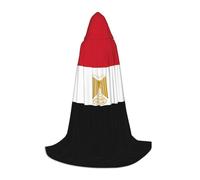WBQLSL Hooded Cosplay Cape | Egyptian flag M printing - Role-Playing Stage Costume Prop