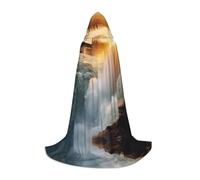 WBQLSL Hooded Cosplay Cape | Grand Falls M printing - Role-Playing Stage Costume Prop