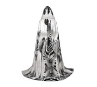WBQLSL Hooded Cosplay Cape | herd of zebras S printing - Role-Playing Stage Costume Prop