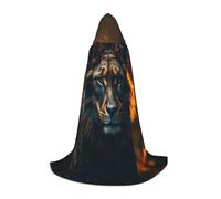 WBQLSL Hooded Cosplay Cape | King of the Forest S printing - Role-Playing Stage Costume Prop