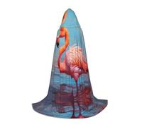 WBQLSL Hooded Cosplay Cape | Nice flamingo L printing - Role-Playing Stage Costume Prop