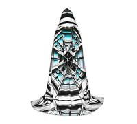 WBQLSL Hooded Cosplay Cape | Octagon Building M printing - Role-Playing Stage Costume Prop